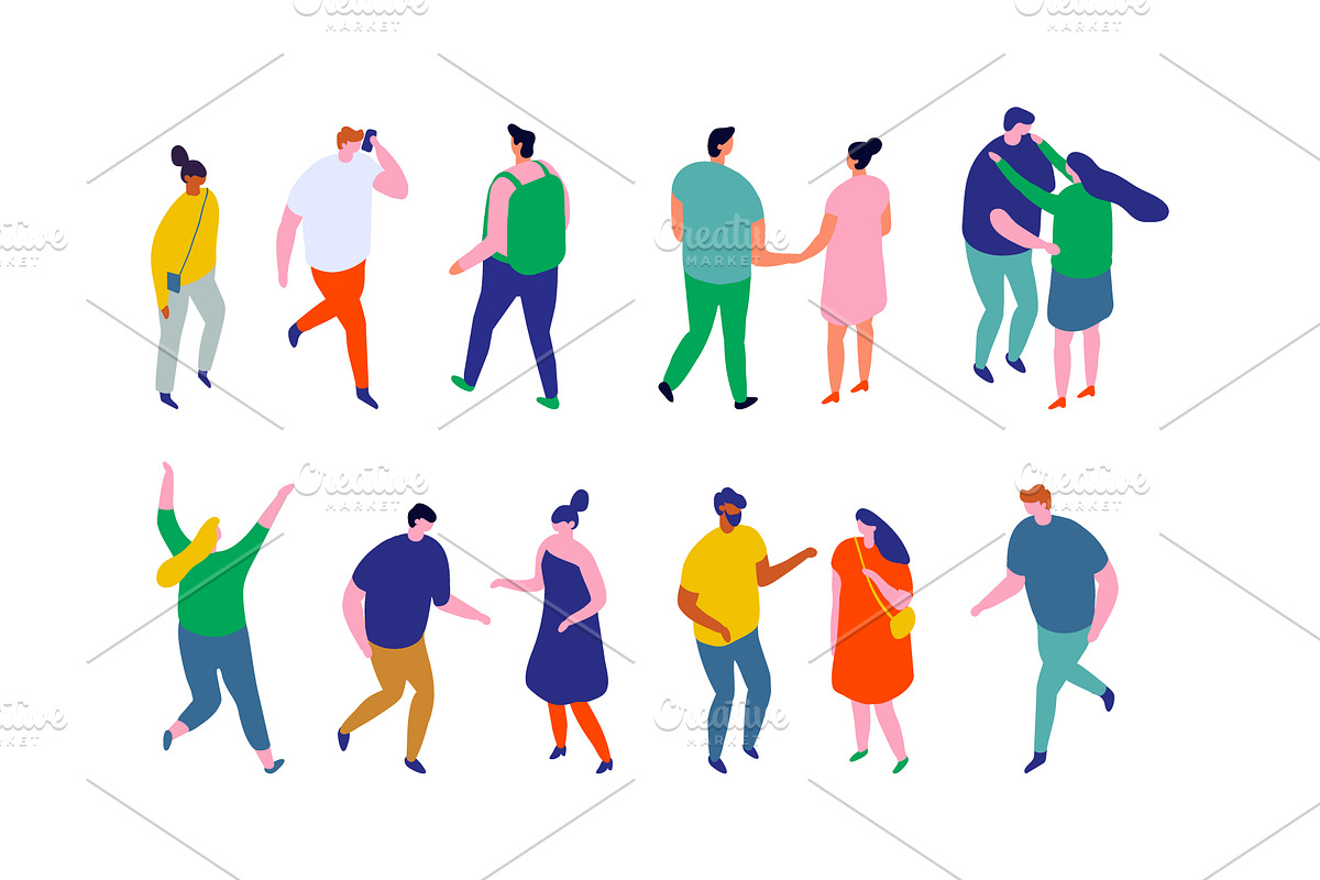 Cartoon People isometric characters, a Person Illustration by Vector_Art (Photo 6 of 10)