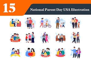 National Parents Day Illustrations, a Person Illustration by EllaMaiyaali