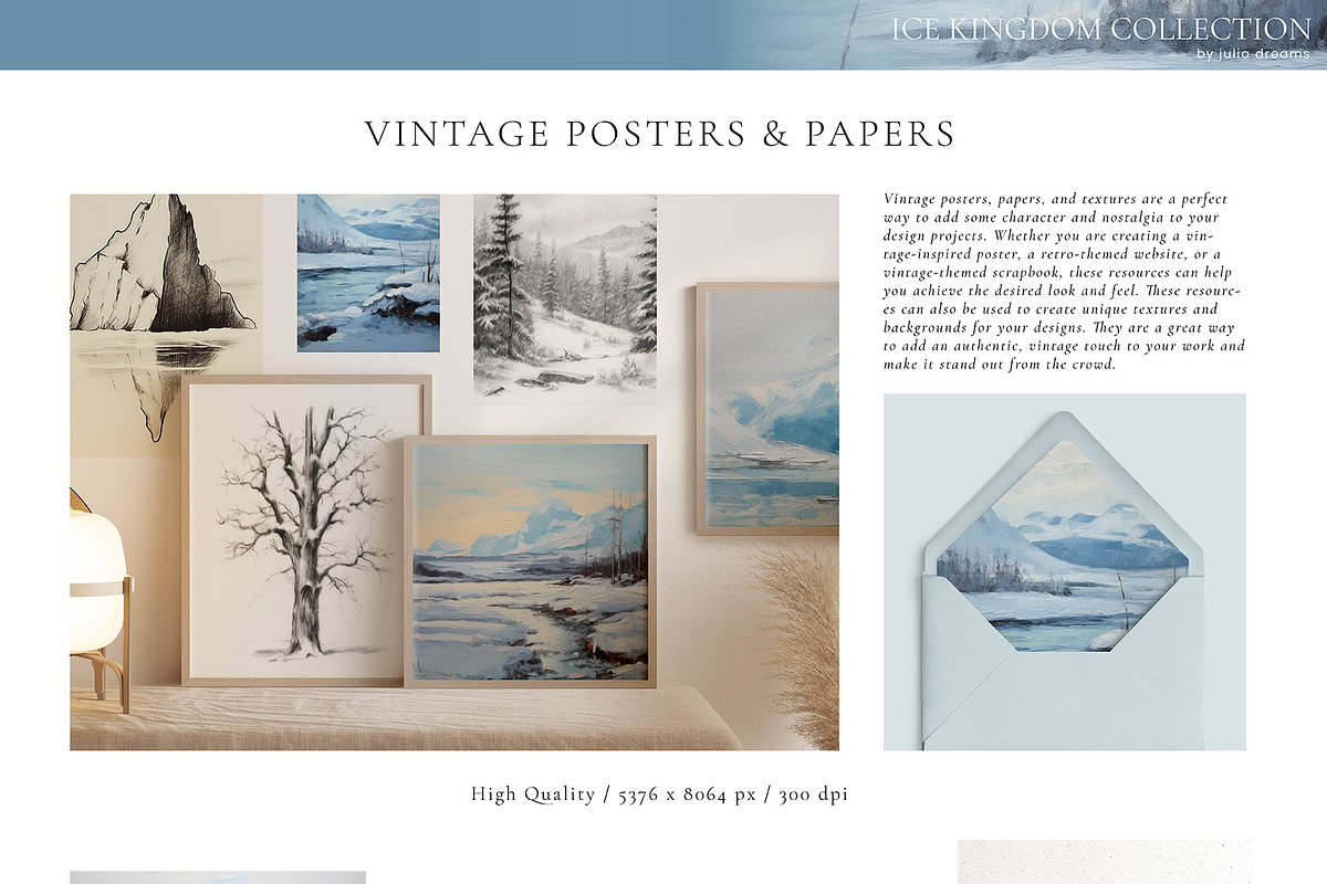 Ice Kingdom Watercolor Collection, an Object Graphic by Julia Dreams (Photo 8 of 11)
