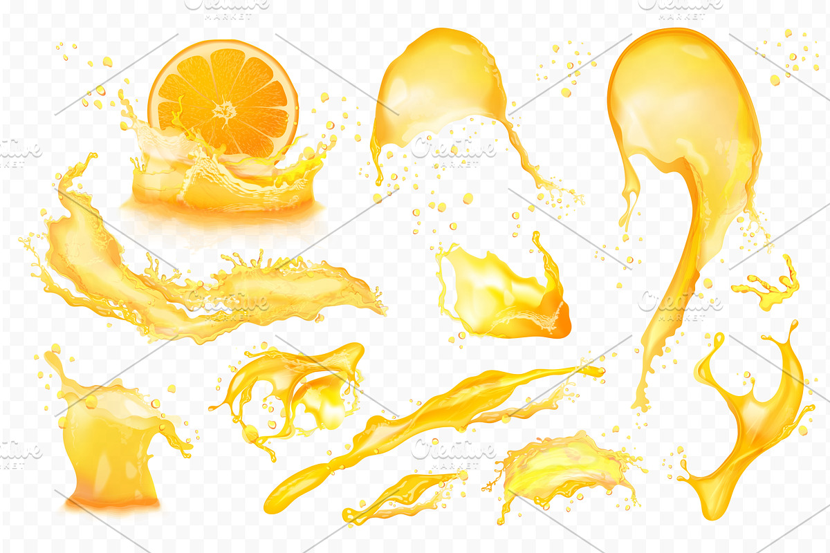 Realistic juice flowing. 3d oil, a Food Illustration by Stock-Smart-Start