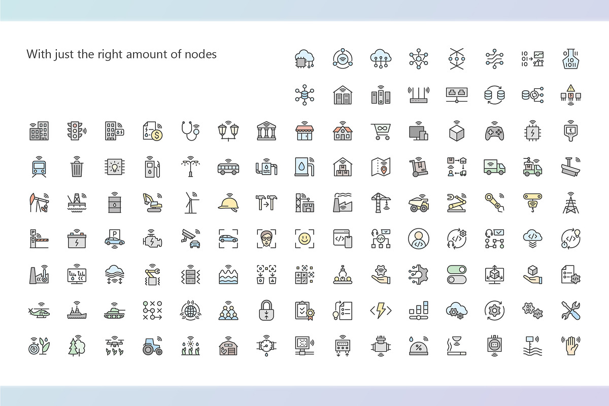 IIoT outline colored iconset, an Outline Icon by LAFS (Photo 4 of 4)