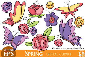 VECTOR - SPRING - Digital Clipart