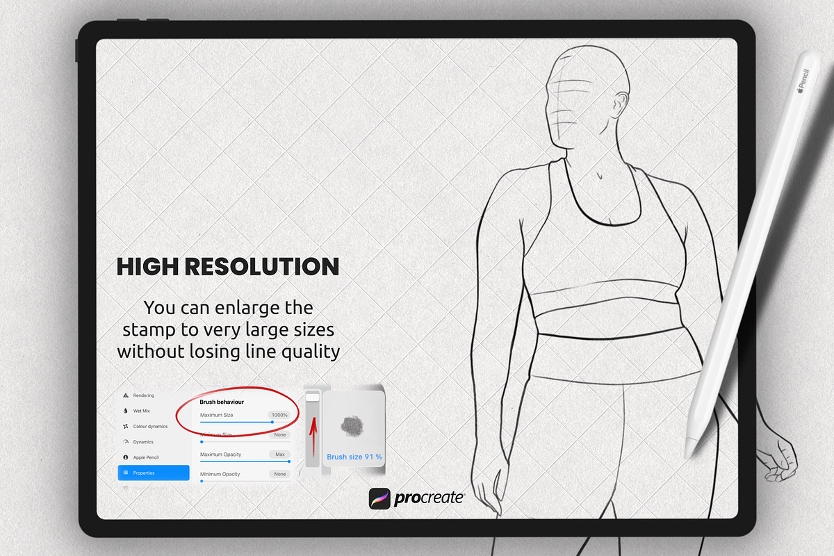 15 Plus Size Female Body Procreate, a Brush Add-On by Procreate Market (Photo 2 of 4)
