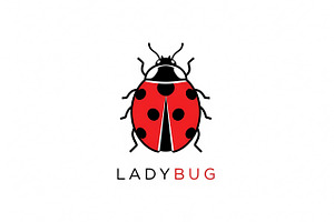 Minimal Ladybug Logo, a Branding & Logo Template by Logocreative