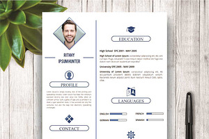 Simple Resume Template With Photo