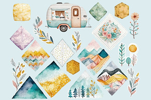 Patchwork Adventure Clipart