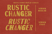Rustic Changer Display Font, a Sans Serif Font by Letterhend Studio (Thumbnail 3 of 11)