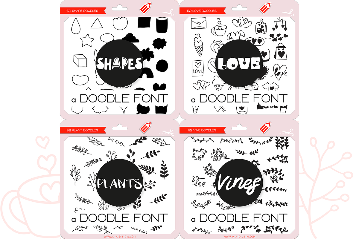 Cute Element Fonts Bundle, a Symbol Font by WADLEN (Photo 5 of 11)