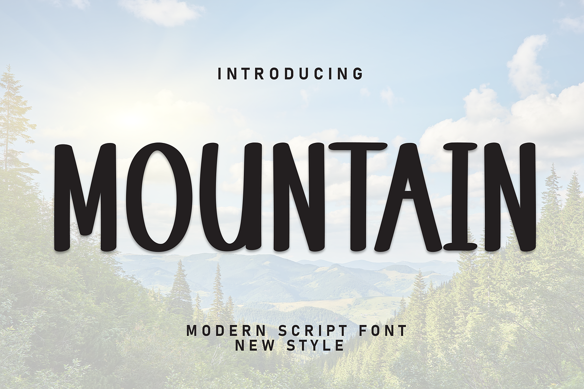 Mountain | Script Font, a Script Font by Scratchones (Photo 1 of 8)