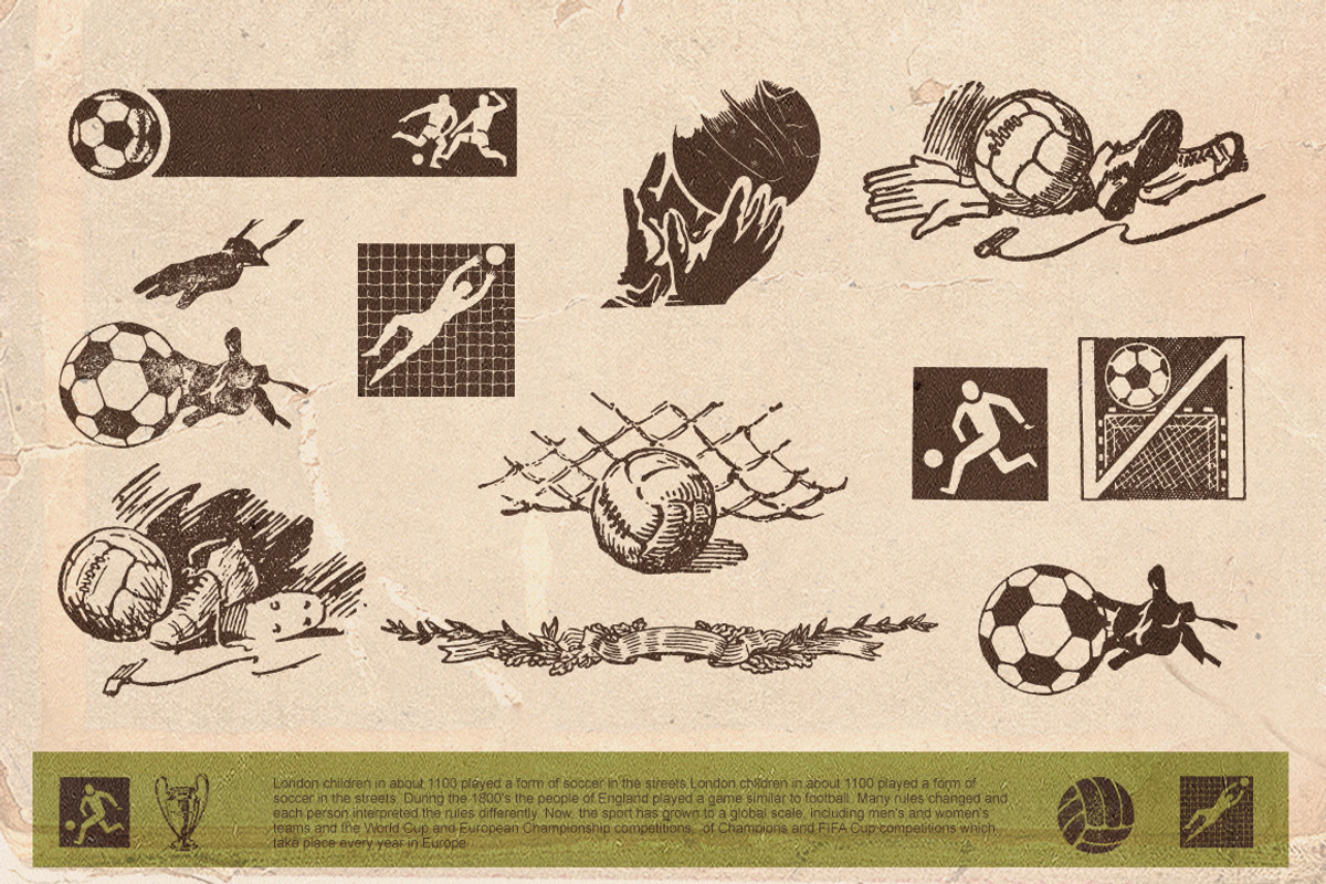 Retro football, an Illustration by Retro Machine (Photo 8 of 13)