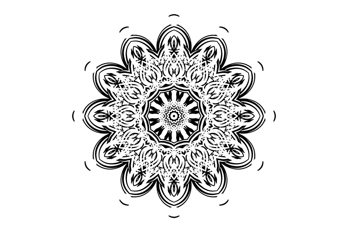Black White Mandala Illustration Set, a Decorative Illustration by NJ Himel (Photo 74 of 101)