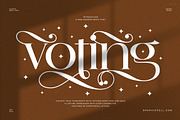 Voting Calligraphy Serif Font, a Serif Font by Graphicxell (Thumbnail 1 of 9)