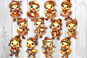 Autumn Cute Duck Clipart Sublimation, a Seasonal Illustration by V Design Creator (Thumbnail 7 of 7)