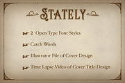 Stately Display Typeface, a Serif Font by Dandylyon Designs (Thumbnail 9 of 9)