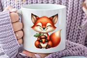 Watercolor Autumn Fox Clipart, an Illustration by Rose Art (Thumbnail 7 of 8)