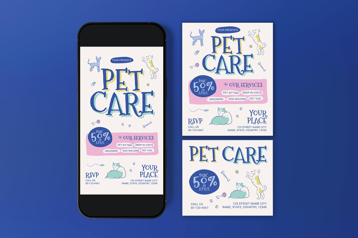 Pet Care Service Flyer preview 3