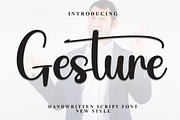Gesture | Script Font, a Handwritten Font by Scratchones (Thumbnail 1 of 9)