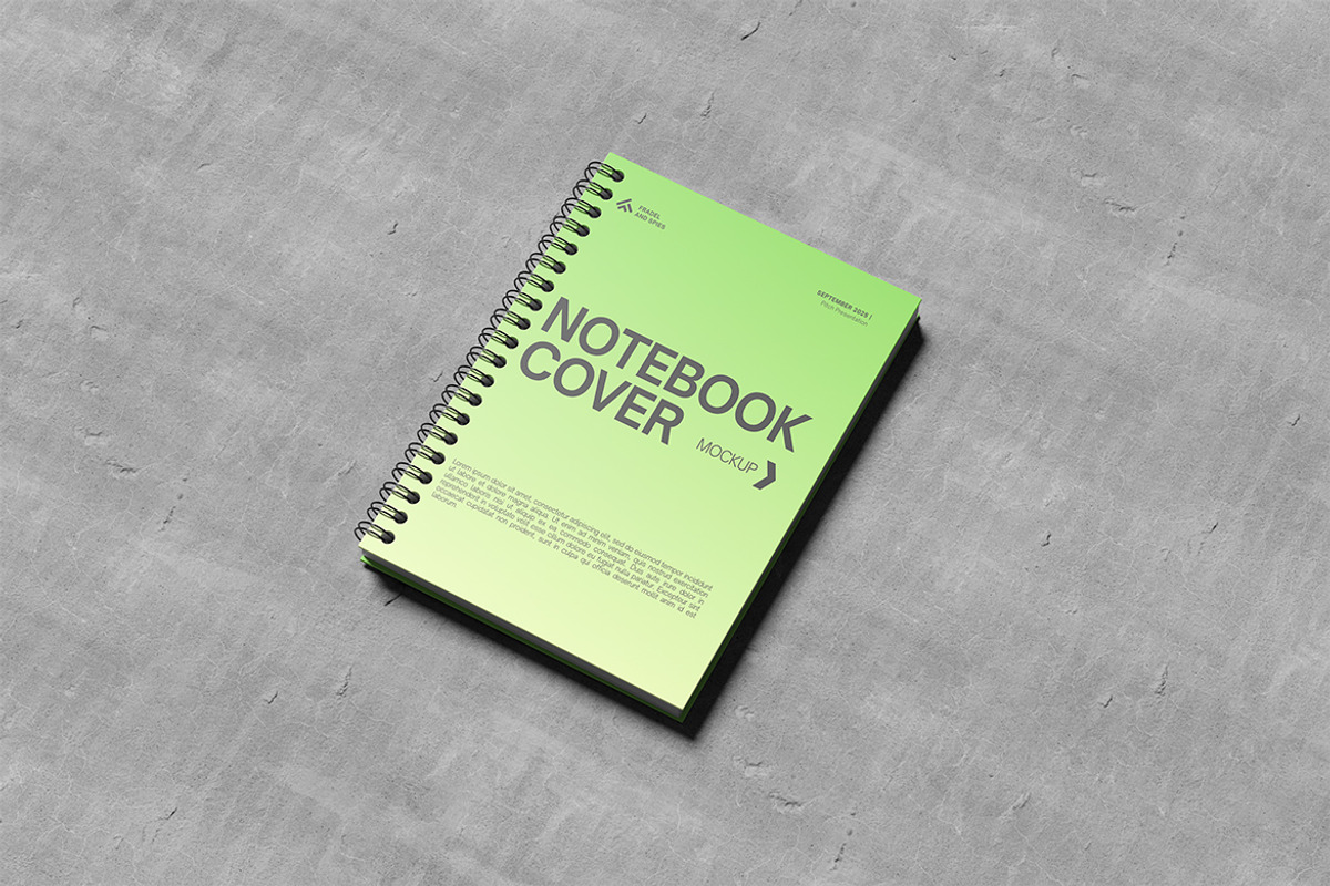 Notebook Cover Mockup, a Books & Magazine Mockup by HanaSaka_Studio (Photo 2 of 5)