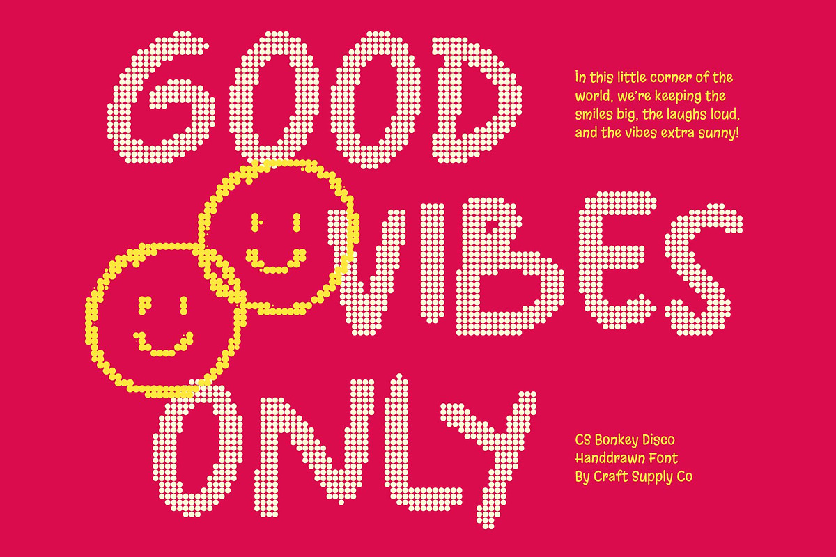CS Bonkey Disco, a Handwritten Font by Craft Supply Co. (Photo 5 of 8)