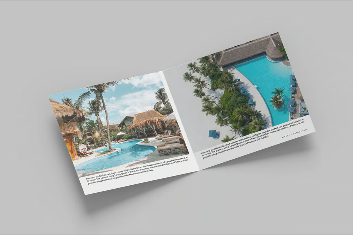 Square Bi-Fold Brochure Mock-Up, an Advertising Mockup by Se٧enStudio (Photo 3 of 3)