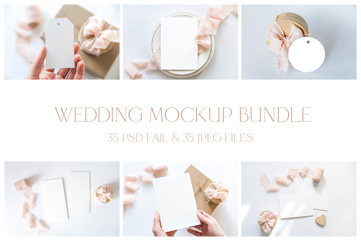 Wedding Invitation Mockup Bundle, a Product Mockup by ILoveMockupDesign (Photo 1 of 16)
