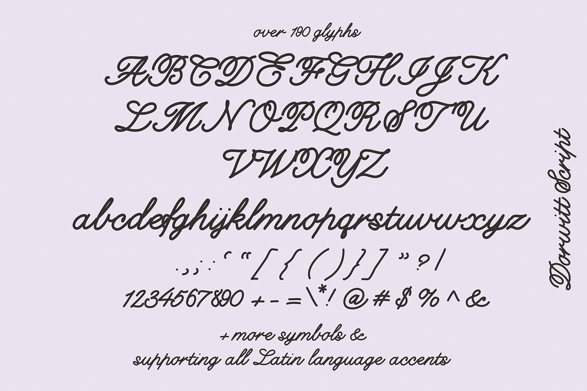 Dorwitt Script .ttf Font, a Script Font by dorisfullgrabe (Photo 6 of 6)