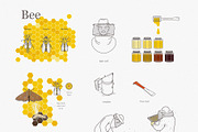Beekeeping illustrations + tri-fold, an Education Illustration by bartamarabara (Thumbnail 3 of 4)