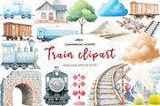 Train clipart, an Illustration by CreationArt (Thumbnail 1 of 5)