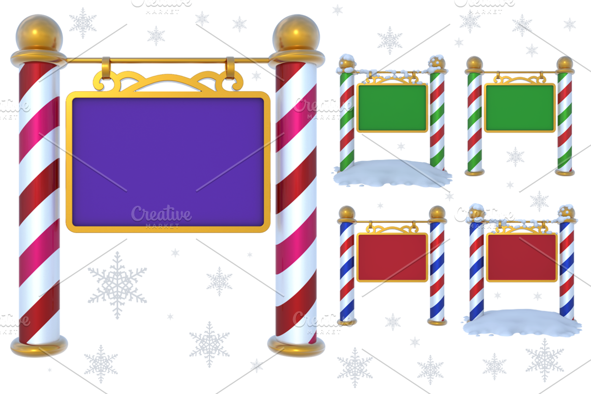 North Pole Sign - 3D preview 3
