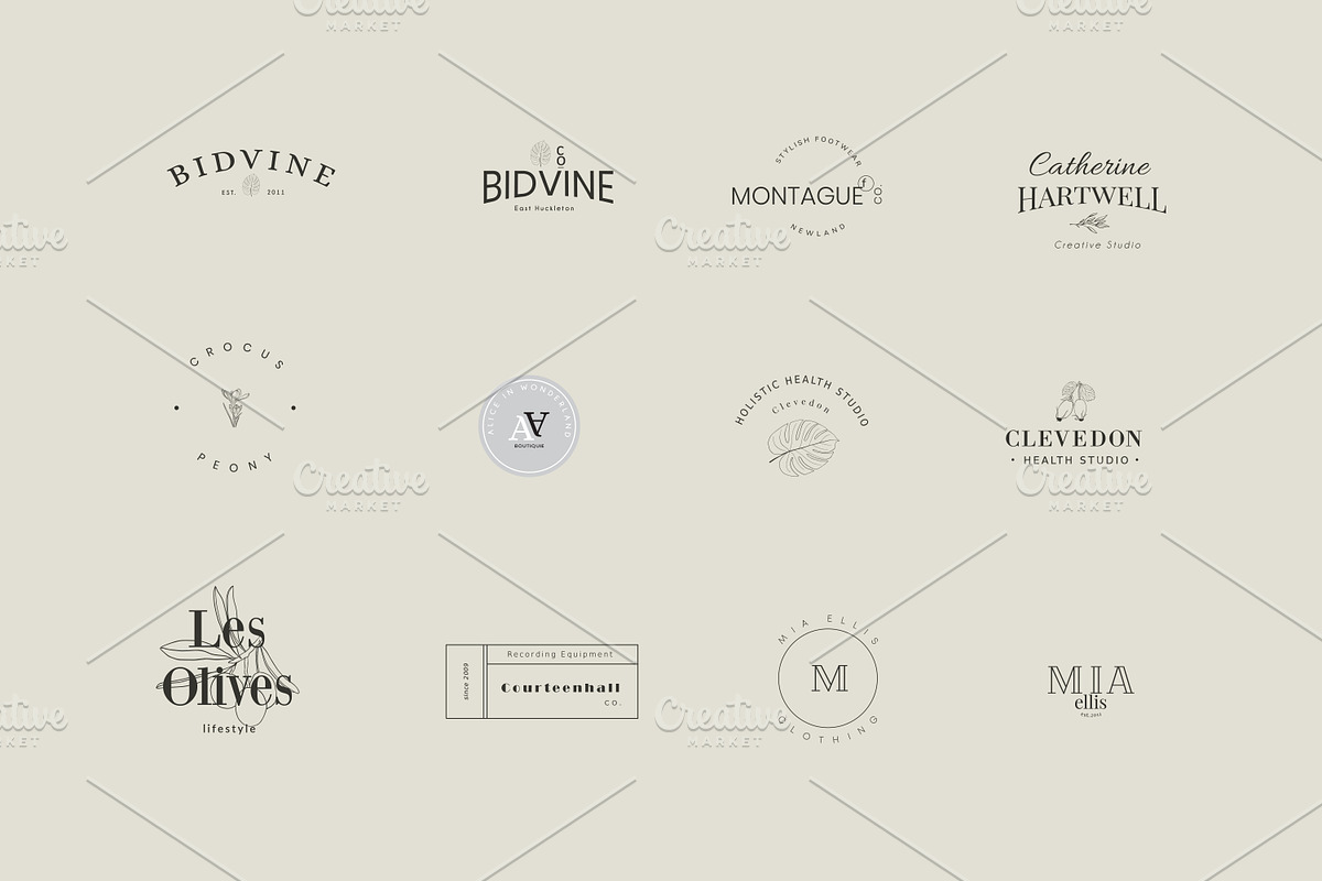 Novas, Pre-made logo Set of 24 logos preview 2