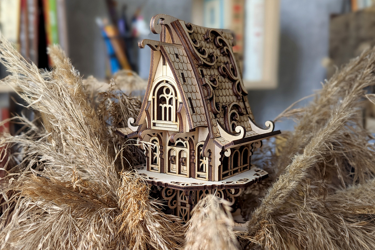 Garden Elf House - Laser Cut Design, an Object Graphic by VectorPainter (Photo 4 of 16)