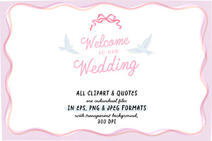 Wedding Timeline Clipart & Quotes