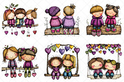 Couple Hand Drawn Valentine Clipart, an Illustration by SinaCreation (Thumbnail 3 of 7)