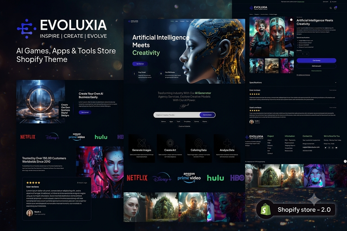 Evoluxia AI Game Store Shopify Theme, a Shopify Template by ThemesRain (Photo 2 of 3)