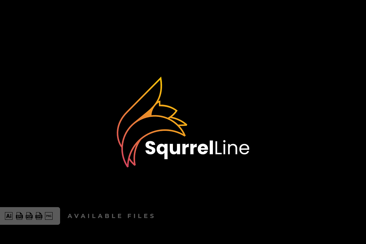 Squirrel Gradient Line Art Logo, a Branding & Logo Template by ivan_artnivora