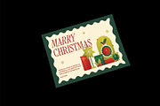 Green Christmas Greeting Card, a Card Template by Neermana (Thumbnail 3 of 4)