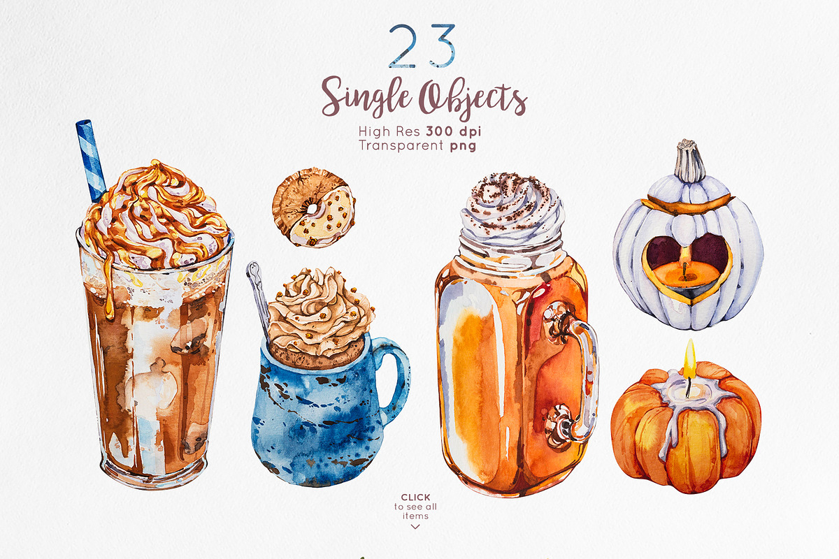 Autumn Coziness - Watercolour Set, a Food Illustration by Aquarellina (Photo 4 of 9)