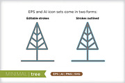 Minimal tree icons, an Outline Icon by Picture Window (Thumbnail 3 of 5)