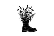 Floral Boot Silhouette Bundle, an Illustration by Gaye Art (Thumbnail 24 of 31)