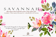 Savannah - Watercolor Floral Set, a Graphic by SmallHouseBigPony (Thumbnail 12 of 12)