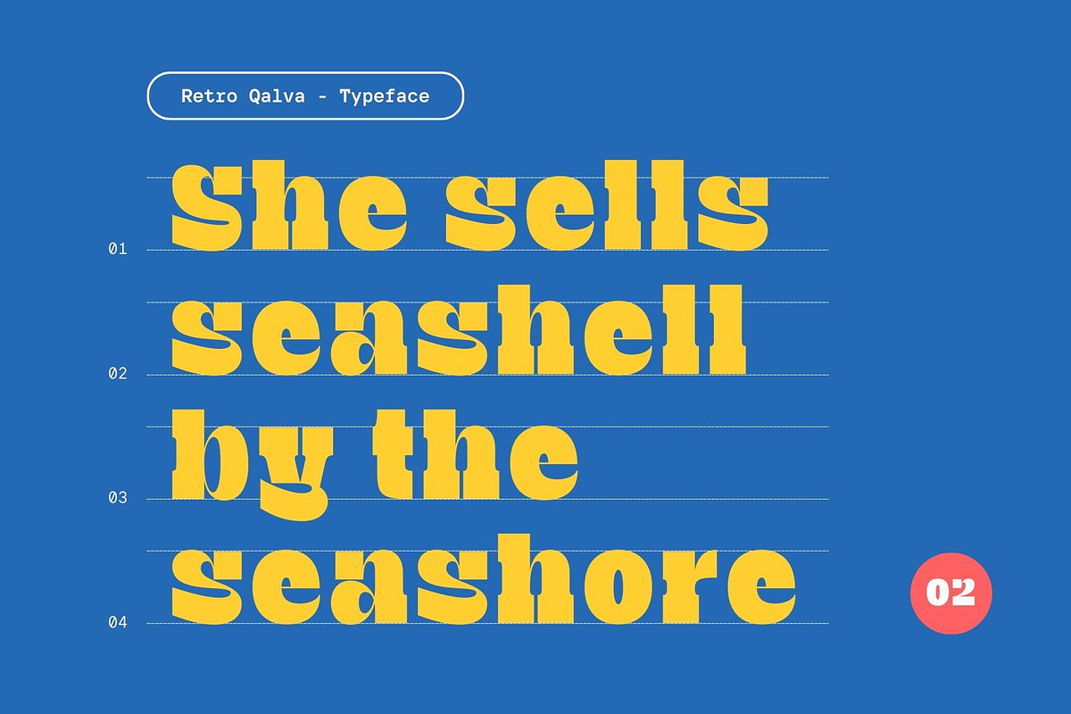 Retro Qalva - Vintage Font, a Slab Serif Font by Nirmana Visual (Photo 2 of 11)