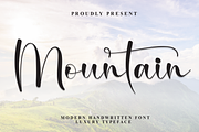Mountain | Script Font, a Handwritten Font by Scratchones (Thumbnail 1 of 9)