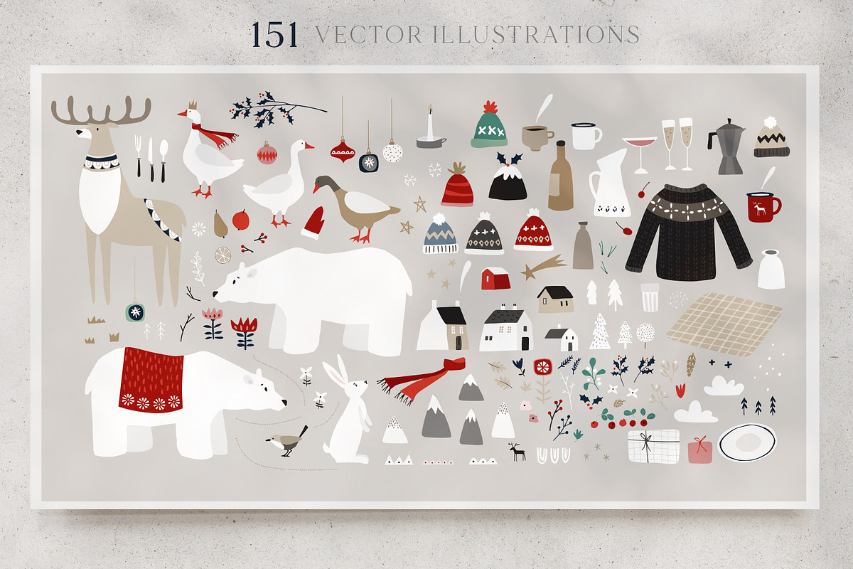 200+ Silent Christmas watercolor set, an Animal Illustration by Tabita's shop (Photo 5 of 17)
