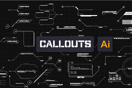 Callouts bar labels titles in HUD, a Technology Illustration by ZinetroN
