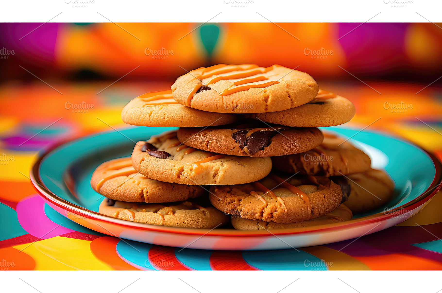 sweet pile cookies food ai generated, a Background Photo by pikepicture