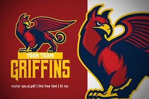 Mascot Griffin Sport and Esport Logo