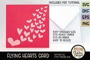 Flying Hearts Card SVG Cutting File, an Invitation Template by Clikchic Designs (Thumbnail 1 of 5)