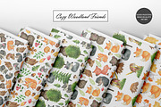 Woodland Animal Seamless Patterns, an Animal Illustration by OlDm_Shop (Thumbnail 8 of 9)