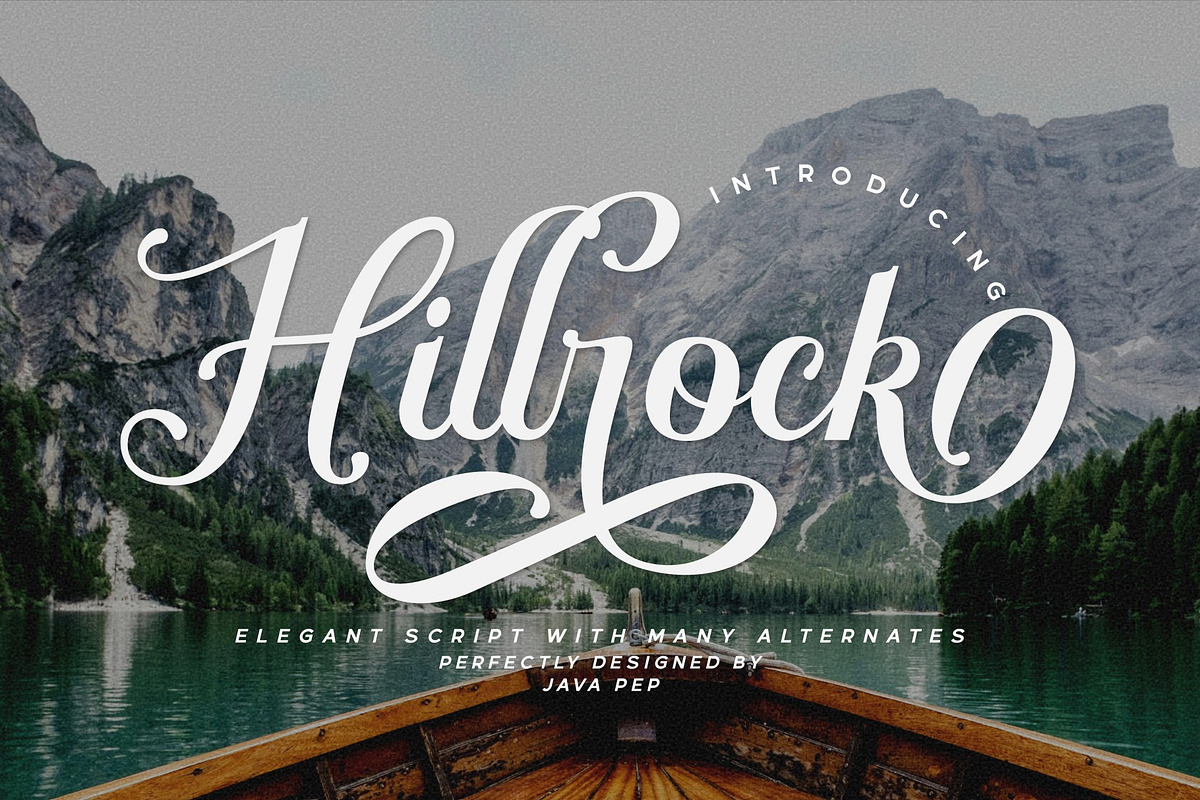 Hillrock / Elegant script, a Script Font by Java pep (Photo 1 of 15)