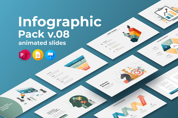 Animated Strategy Infographic Pack preview 7